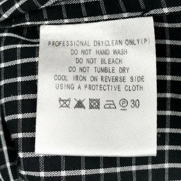 Fame and Partners Sebastian Top 40s Style Button Back Peplum Grid Windowpane - Picture 11 of 13